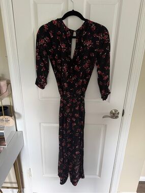 Floral Black Jumpsuit